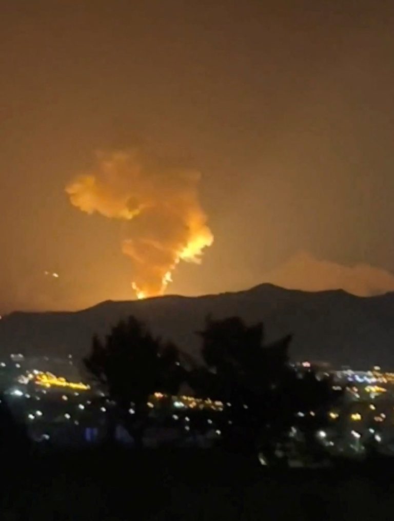 Smoke rises as the Israel-Iran air war continues, in Tehran