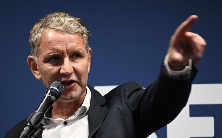 Appearance of Thuringia AfD parliamentary party leader Björn Höcke